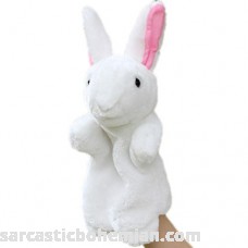 Matoen Hand Puppet Toy Cute Cartoon Animal Doll Kids Glove Rabbit Plush Bunny Finger Toys White White B07BPXLJ7G